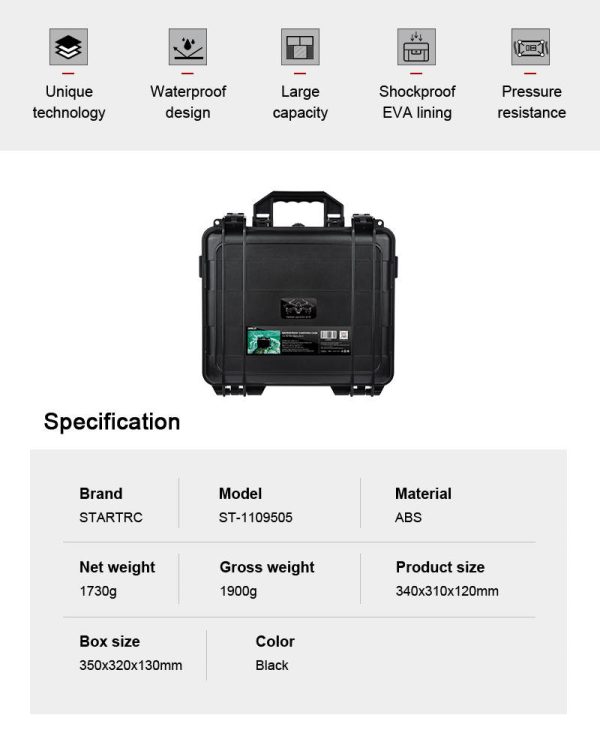 STARTRC ABS Waterproof Carrying Case for DJI Air 2S drone